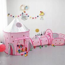WOOPIE 3-in-1 Princeses Pils Telts XXL Kupola Tunelis Sausais Baseins