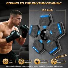 Music Boxing Machine Art.255571 Музыкальный боксерский тренажер для детей и взрослых, настенная боксерская подушка с Bluetooth и перчатками