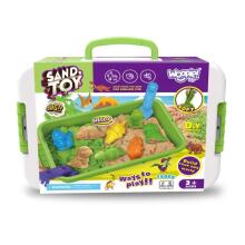 WOOPIE Кинетический песок 1.5 кг XXL ЗОО Сафари набор с формочками