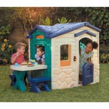 Little Tikes Garden House with PATIO and Magic Bell Navy Green