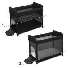 KINDERKRAFT ceļojumu gultiņa MOON DREAM, black, KLMODR00BLK3000