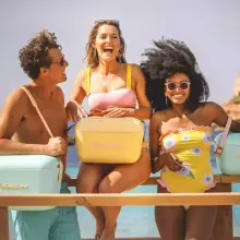 Polarbox Cool Box Retro Cooler Art.255941 Turquoise kempinga ledusskapis/aukstumkaste 12L