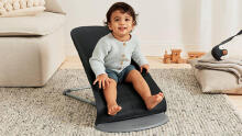 Babybjorn Bliss Bouncer Balance Cotton Art.006038 Beige/Dark Grey Шезлонг