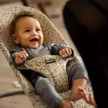 Babybjorn Bliss Bouncer Balance Cotton Art.006038 Beige/Dark Grey Шезлонг