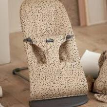 Babybjorn Bliss Bouncer Balance Cotton Art.006038 Beige/Dark Grey Шезлонг