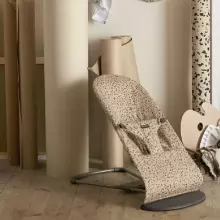 Babybjorn Bliss Bouncer Balance Cotton Art.006038 Beige/Dark Grey Шезлонг