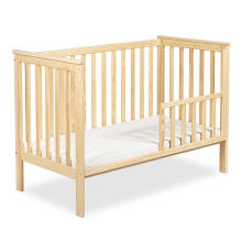 Klups Iwon Art.256073 Pine Детская деревянная кроватка с барьером 120x60 см