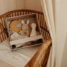 Little Dutch Gift Set Art.8415 Natural Newborn Komplekts augstākas kvalitātes -kokvilnas miega lupatiņa , (100% dabisks)