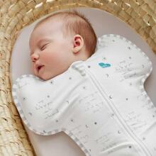 Love To Dream Swaddle Up Bambusa S Art.LTD-L1002246WHTS You Are Me Хлопковая пелёнка-спальный мешок для комфортного сна, пеленания S раз.