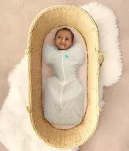 Love To Dream Swaddle Up Bambusa S Art.LTD-L1002246WHTS You Are Me Хлопковая пелёнка-спальный мешок для комфортного сна, пеленания S раз.
