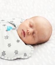Love To Dream Swaddle Up  Art.LTD-L1003232WHTXS Superstar Cotton swaddle-sleeping bag for comfortable sleep, swaddling XS times.