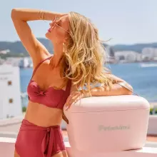 Polarbox Cool Box Retro Cooler Art.256938 Pink kempinga ledusskapis/aukstumkaste 12L