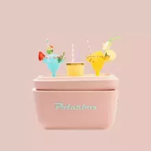 Polarbox Cool Box Retro Cooler Art.256938 Pink kempinga ledusskapis/aukstumkaste 12L
