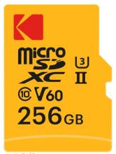 Kodak mSD 256GB UHS-II U3 A1 V60 Ultra Pro EKMSDM256GUHS2V1K