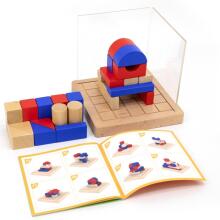 Деревянная строительная игра VIGA 3D Монтессори