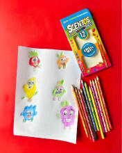 SCENTOS ST 40515 Scented Colored Pencils 12 pcs