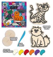 Splat Planet Creative Modeling Clay Set with Wooden Kittens