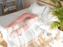 La Bebe™ Cushy Maternity Pillow Art.91914 Peach 155x80cm