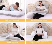 La Bebe™ Cushy Maternity Pillow Art.91914 Peach 155x80cm