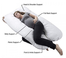 La Bebe™ Cushy Maternity Pillow Art.91911 Bēši karameļu Daudzfunkcionāls spilvens grūtniecēm (U Shaped), sintepona pildīšana, 155x80cm