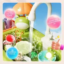Play Sink Toy Art.257369 Yellow Kitchen sink with accessories