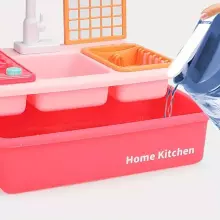 Play Sink Toy Art.257371 Pink mazgājamā virtuves izlietne