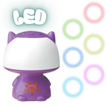 WOOPIE Multifunkcionāla RGB Lampa Bluetooth Skaļrunis Karaoke Balss Modulators SD Karte AUX Violeta
