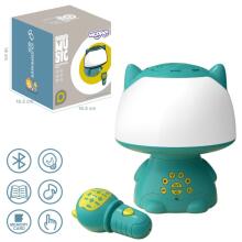 WOOPIE Multifunkcionāla RGB Lampa Bluetooth Skaļrunis Karaoke Balss Modulators SD Karte AUX Tirkīza
