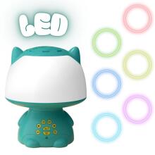 WOOPIE Multifunkcionāla RGB Lampa Bluetooth Skaļrunis Karaoke Balss Modulators SD Karte AUX Tirkīza
