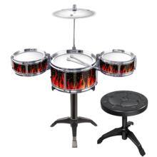 WOOPIE Educational Percussion for Children 3 Drums 1 Cymbal + Stool
