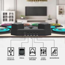 Electronic Drum Kit Art.257424 Electronic Drum Kit Children with Built-in Speakers, 9 Pads Silicone E Drum Set for Children