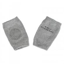 Mini Baby Knee Pads Art.257585 Light Grey Kokvilnas ceļu aizsargi ar ABS