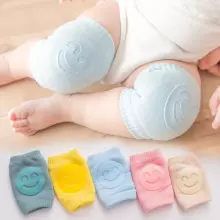 Mini Baby Knee Pads Art.257585 Light Grey Kokvilnas ceļu aizsargi ar ABS