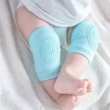 Mini Baby Knee Pads Art.257585 Light Grey Kokvilnas ceļu aizsargi ar ABS