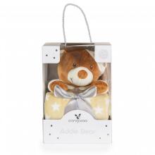 Mini Baby Addie Bear Set Art.257593 Beige Bērnu pledinš 90x75cm+mīksta mantiņa Lācis 24cm
