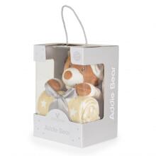 Mini Baby Addie Bear Set Art.257593 Beige Bērnu pledinš 90x75cm+mīksta mantiņa Lācis 24cm