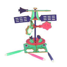 Ikonka Art.KX3588 Koka puzle 3d zinātniskais modelis vēja lāpstiņa