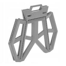 Folding outdoor chair with load capacity up to 120kg Tom 29x20x39cm gray