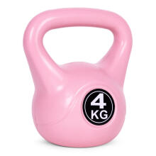 Kettlebell 4 kg for exercise, dumbbell, weight ball, fitness load, pink, ModernHome