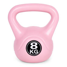 Kettlebell 8 kg vingrošanai, hanteles, svara bumba, fitnesa slodze, rozā, ModernHome