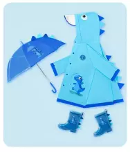 Kids Soft Raincoat Dino Art.258547 Blue Bērnu lietus mētelis