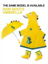 Kids Soft Raincoat Dino Art.258548 Yellow Bērnu lietus mētelis