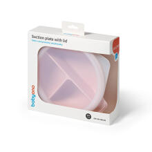 1661/02 SILICONE PLATE WITH SUCTION CUP AND COVER PINK