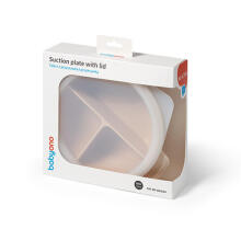 1661/03 SILICONE PLATE WITH SUCTION CUP AND COVER BEIGE