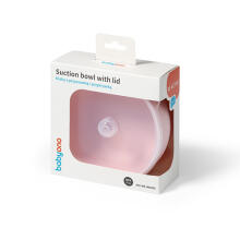 1662/02 SILICONE BOWL WITH SUCTION CUP AND COVER PINK