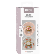 Bibs Studio Colour Ladybug Art.258807 Blush Apaļš māneklītis (knupītis)  no 100% naturāla (dabas) kaučuka  no 18 mēn. (2 gb.)
