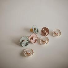 Frigg Daisy Round Latex Art.101250 Soft Lilac/Fuchsia Pacifier (nipple) made of 100% natural rubber 6-18 months (2 pcs.)