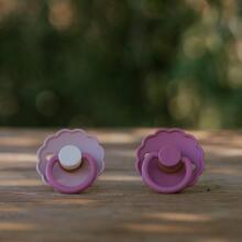 Frigg Daisy Round Latex Art.100467 Lavender Haze/Cream Pacifier (nipple) made of 100% natural rubber 6-18 months (2 pcs.)