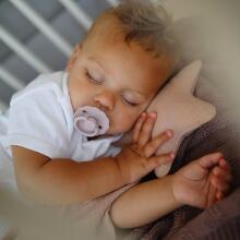 Frigg Daisy Round Latex Art.76222484 Biscuit/Cream Pacifier (nipple) made of 100% natural rubber 6-18 months (2 pcs.)