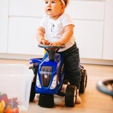 FALK Baby New Holland Blue Tractor with Trailer + from 1 year